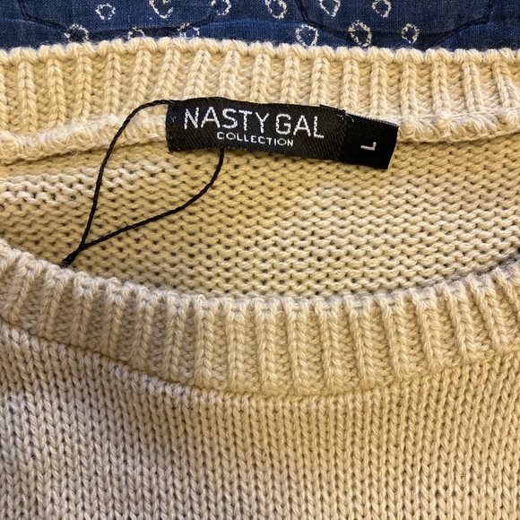 Nasty Gal Sweater Pajama Set Beige - Picture 4 of 7